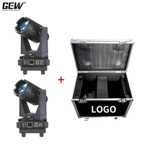 Pack de <span class=keywords><strong>2</strong></span> projecteurs à faisceau mobile DMX pour extérieur, résistants au feu, en PVC, étanches IP65, avec flight case - Product Image 1