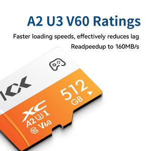 Carte mémoire TF de jeu haute vitesse A2 U3 <span class=keywords><strong>V60</strong></span> 512GB 1 to carte <span class=keywords><strong>Micro</strong></span> <span class=keywords><strong>SDXC</strong></span> 160MBs lire 100MBs écrire pour carte de caméra Dashcam - Product Image 4