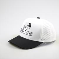 Casquette de sport 6 panneaux respirante à trous perforés, avec sangle réglable en Oxford et patch PVC, idéale pour la randonnée, vente en gros directe usine, durable