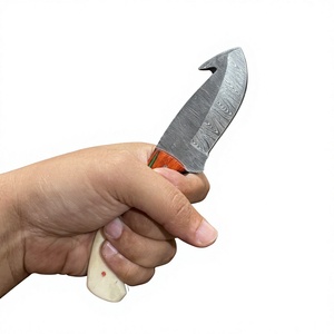 Couteaux Rajput à lame fixe Drop Point en acier Damas, manche en bois Pakka bleu, garantie 3 ans, personnalisable, survie, bricolage - Product Image 3