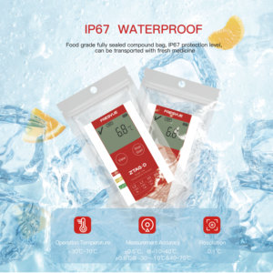 Fresvue dùng một lần sử dụng IP67 không thấm nước 0.1c Độ phân giải ghi nhiệt độ dữ liệu logger LCD hiển thị OEM/ODM PDF báo cáo - Product Image 6