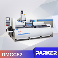 Centre d'usinage CNC automatique à quatre axes motorisé PARKER pour le fraisage et le perçage de profilés PVC et aluminium, murs-rideaux