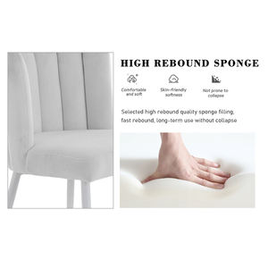 Sang trọng ngà Daisy nhung tuyết trắng ghế cho sự kiện tiệc cưới khách sạn ăn uống - Product Image 5