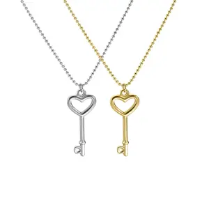 Fashion Short Key Necklace Versatile Simple Accessories Pendant for Women's Valentine's Day Gift