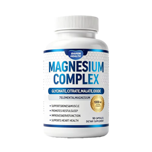 Capsules de bien-être quotidien pour adultes OEM/ODM, complexe de glycinate de magnésium 1000 mg, vitamine D, herbes adaptogènes, soutien immunitaire, 90 pièces - Product Image 1