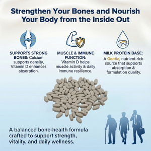 Compresse <span class=keywords><strong>di</strong></span> Calcio e <span class=keywords><strong>Vitamina</strong></span> D per il Supporto Osseo con Proteine del Latte Bioattive, Etichetta Privata - Product Image 2