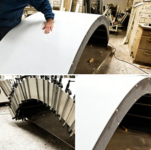 Matériaux à plier à chaud, plaque acrylique solide Koris à motif marbré blanc, grande dalle 3660*760*12mm pour comptoirs de cuisine - Product Image 2