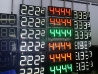 Affichage LED extérieur 12 pouces pour prix de l'essence, numéro 88.88 RS485, pour station-service