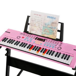 Clavier électronique pour enfants, 61 touches, instrument de musique pour débutants de 3 à 7 ans, piano multifonctionnel avec support et - Product Image 1