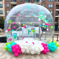 Vente en gros de ballons dôme gonflables en PVC idées de fête en plein air clair modèle de maison enfants tente à bulles pop-up impression numérique souffleur de mer