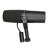 Nouveau microphone dynamique filaire SM7B avec connexion XLR, construction métallique pour l'enregistrement musical en studio, utilisation en direct, support antichoc portable