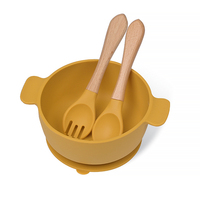 Bol en silicone pour enfant certifié CPC CE, faible MOQ, sans BPA, pour l'autonomie alimentaire des bébés, avec ventouse et cuillère, ensemble d'alimentation pour bébé en silicone