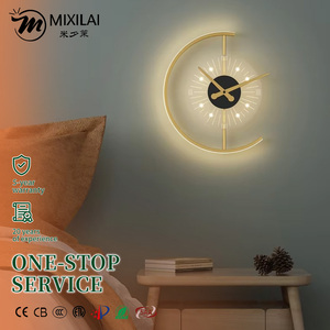 Nueva Lámpara de Pared con Reloj LED de Estilo Nórdico, Adecuada para Paredes de Fondo de Sala de Estar, Cabeceras de Dormitorio, Moderna, Sencilla, Decorativa y Elegante - Product Image 1