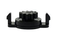 Couvercle d'ashtray de voiture à fermeture amortie, en plastique noir, accessoire intérieur, engrenage tampon, compartiment de rangement pour véhicule, charnière silencieuse