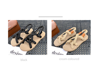 Chaussures de paille plates faites à la main pour femmes, sandales en corde de chanvre tissé en lin, pantoufles de plage en caoutchouc, pantoufles d'été en sangle, 2021