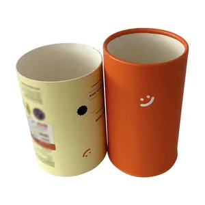Tube en papier cadeau/poudre, conteneur d'emballage de grains de café/avoine, cylindre en papier, boîte ronde, Tube en papier personnalisé pour emballage de thé
