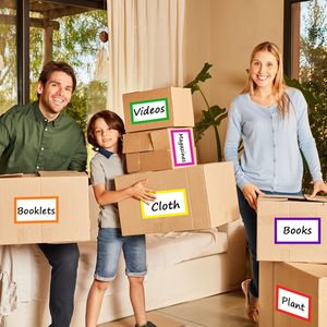 Large Blank <b>Moving</b> <b>Box</b> Labels 160 Sheets 8 Color Coding Stickers For Home Kitchen Storage <b>Box</b> Organization - Product Image 6