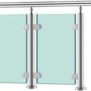 Wholesale Hardware Staircase <strong>Glass</strong> Railing Balcony <strong>Glass</strong> Railing <strong>Handrail</strong> 316 304 Stainless Steel Post Balustrade - Product Image 5