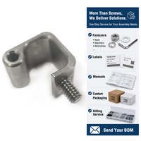 Support en U en acier inoxydable sur mesure avec kit de filetage intégré, fixation en forme de C usinée CNC avec service de kit personnalisé