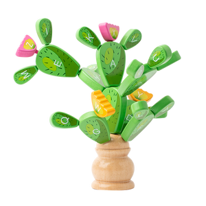 Juguete Educativo Temprano para Niños, Bloques de Construcción Creativos, Bloques de Madera con Forma de <span class=keywords><strong>Cactus</strong></span> - Product Image 6