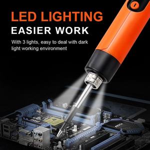 <span class=keywords><strong>Fer</strong></span> à <span class=keywords><strong>souder</strong></span> électrique sans <span class=keywords><strong>fil</strong></span> USB portable 5V 8W Poignée en plastique en forme de crayon 3 embouts <span class=keywords><strong>Fil</strong></span> à <span class=keywords><strong>souder</strong></span> 60W Température réglable - Product Image 4