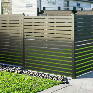 Vườn nhôm đá đen hàng rào kim loại bên ngoài nhôm ngoài trời riêng tư ngang hàng rào Loại sản phẩm hàng rào lưới mắt cáo & Cổng - Product Image 5