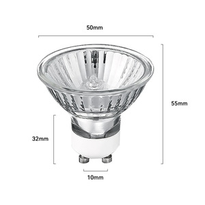 หลอดฮาโลเจน GU10 สำหรับใช้ภายในอาคาร หลอดไฟฮาโลเจน 220-240V หลอดอินฟราเรด แก้วอะลูมิเนียม Gu10 Gz10 ให้แสงสว่าง 2800 3200k - Product Image 2