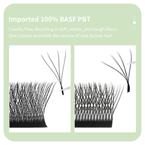 DIYDAY Extension de cils individuels naturels en vison en forme de W avec trèfle 4D personnalisé - Product Image 2