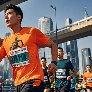 quick dry <b>running</b> t-shirt oversized fit marathon shirt sublimation sports t-shirt custom knitted gym apparel - Product Image 2