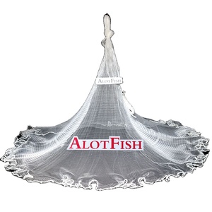 Thương mại 8ft bán kính nhựa Sinker dây rút Cast <span class=keywords><strong>Net</strong></span> Lưới Đánh Cá nhà máy - Product Image 3