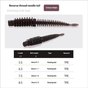 เหยื่อปลอมแบบ Reverse Curl Tail Grub สำหรับตก<span class=keywords><strong>ปลา</strong></span>แบส เปรช และปลาแมนดาริน - Product Image 2