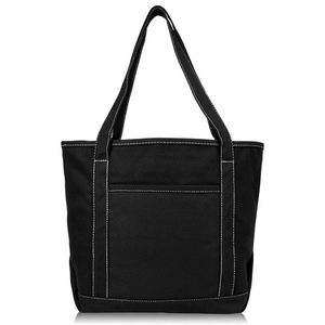 Manufacturer Custom Print logo Eco Friendly Black Cotton Canvas Tote <b>Bag</b> - Product Image 1