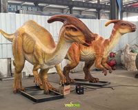 Dinosaures animatroniques Parasaurolophus grandeur nature de 6 m, modèle de dinosaure électrique en caoutchouc fait main à vendre
