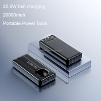 PD Power Bank 20000 mah 20000 Mah Eingebaute Kabel LED-Anzeige 22,5 W Schnell ladegerät Tragbares Ladegerät für Reisen und den Außenbereich