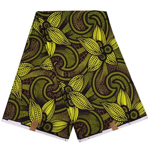 Африканский тисненый батик, окрашенная жаккардовая кружевная голландская восковая ткань, высококачественный тканый Текстиль