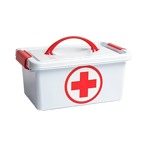 <span class=keywords><strong>Acan</strong></span> Tradineur PP Caja de medicina sostenible Mango Blanco 29x18,5x13cm Capacidad 4 litros Tapa de pecho Organización Productos sanitarios - Product Image 1