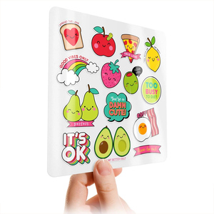 Las pegatinas adhesivas impermeables de PVC deberían ayudar a la hoja de pegatinas personalizadas de forma especial con corte de beso - Product Image 5