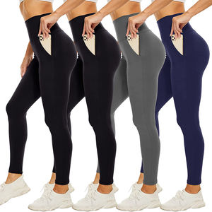 Kadın Yüksek Bel Hayvan Desenli Özel Logolu Spandeks/Polyester Fitness Taytı Nefes Alabilen Örme Yoga Pantolonu Cepli Toptan - Product Image 2