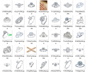 Anillos de Boda de Plata de Ley 925, Juego de Anillos de Compromiso y Matrimonio con Circonita Cúbica, Anillo de Boda con Incrustaciones de Circonita Cúbica - Product Image 5