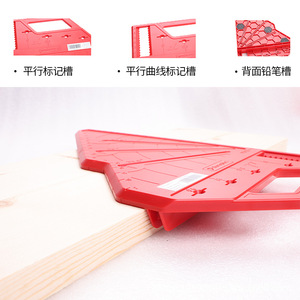 Regla Triangular para Trabajos en Madera DURATEC 610, Herramienta de Medición Multifuncional para Ángulos y Marcado - Product Image 5