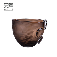 Verre brun clair Art déco européen fait à la main pour intérieurs Style minimaliste rustique pour décor de restaurants