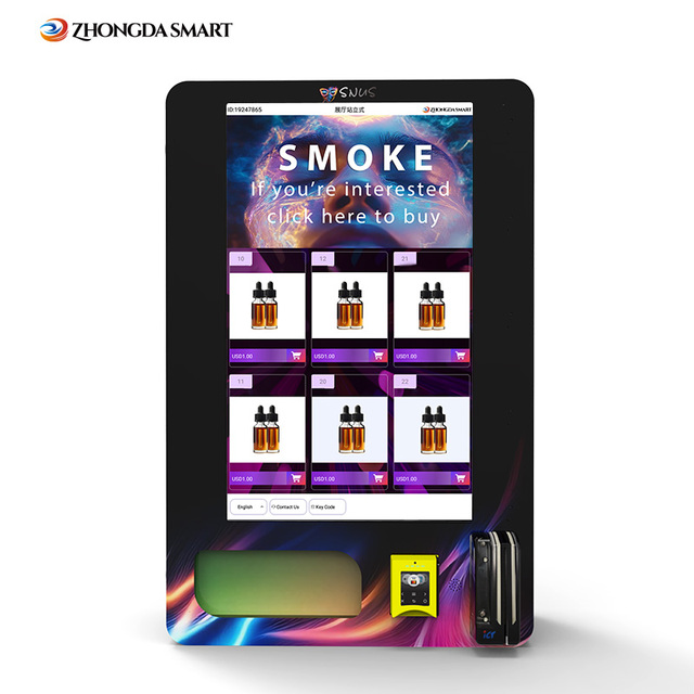 High Capacity Floor-Standing Smart Vending Machine Cigarette Tobacco Energy Pouches Touch Screen Cashless Payments Durable SDK