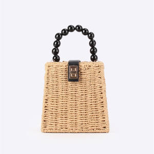 Sac à main en rotin tressé écologique de haute qualité à prix abordable, élégant <span class=keywords><strong>panier</strong></span> de rangement pour la <span class=keywords><strong>plage</strong></span> et les vacances, fabriqué - Product Image 3