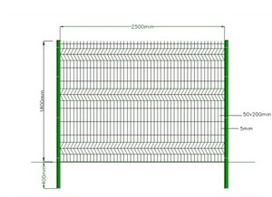 Clôture en fil d'acier haute résistance anti-escalade pour ferme solaire, clôture en maille soudée 3D - Product Image 6