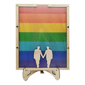 UIONEN Craft DIY 0387 Signe de mariage classique Décoration de bureau Boîtes en acrylique One-Piece Custom - Product Image 1