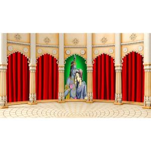 Telón de Fondo para Eventos de Tela Transpirable con Impresión Digital de 5x8 Pies, para Decoración de Escenarios de Bodas y Festivales, Diseño Vibrante Multicolor - Product Image 1