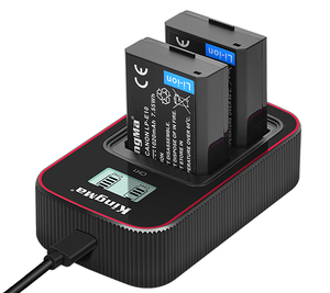 Kit de Cargador de Batería para Cámara KingMa LP-E10, 2 Baterías LP-10 y 1 Cargador para <span class=keywords><strong>Canon</strong></span> <span class=keywords><strong>EOS</strong></span> 1100D <span class=keywords><strong>1200D</strong></span> 1300D - Product Image 1