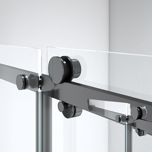 Box <span class=keywords><strong>Doccia</strong></span> Scorrevole in <span class=keywords><strong>Vetro</strong></span> Temperato Senza Telaio Personalizzato <span class=keywords><strong>con</strong></span> Design Lineare per Bagni di Appartamenti e Hotel - Product Image 3