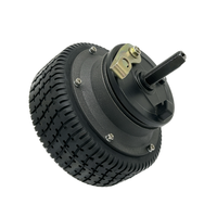 Usine chinoise basse vitesse brushless dc 6 pouces 24V moteur de moyeu à engrenages Double essieu avec frein à tambour et couvercle noir