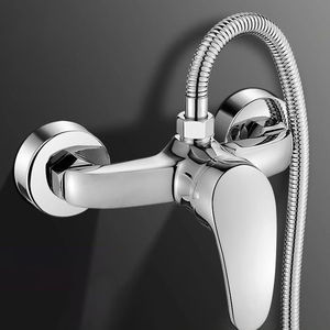 Robinet de douche mural en alliage de zinc chromé, robinet de baignoire, robinet de mélange pour baignoire et douche - Product Image 1